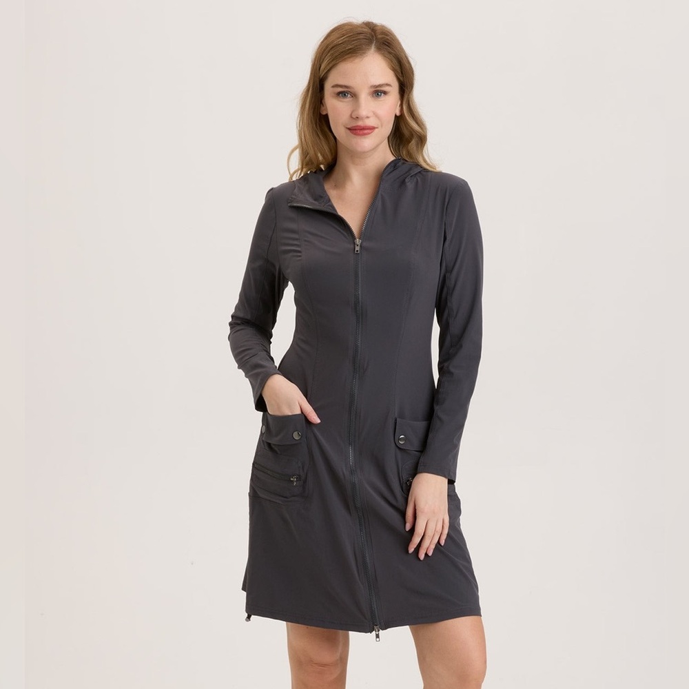 XCVI Active Rufino Jacket Dress Long-coat, Gray